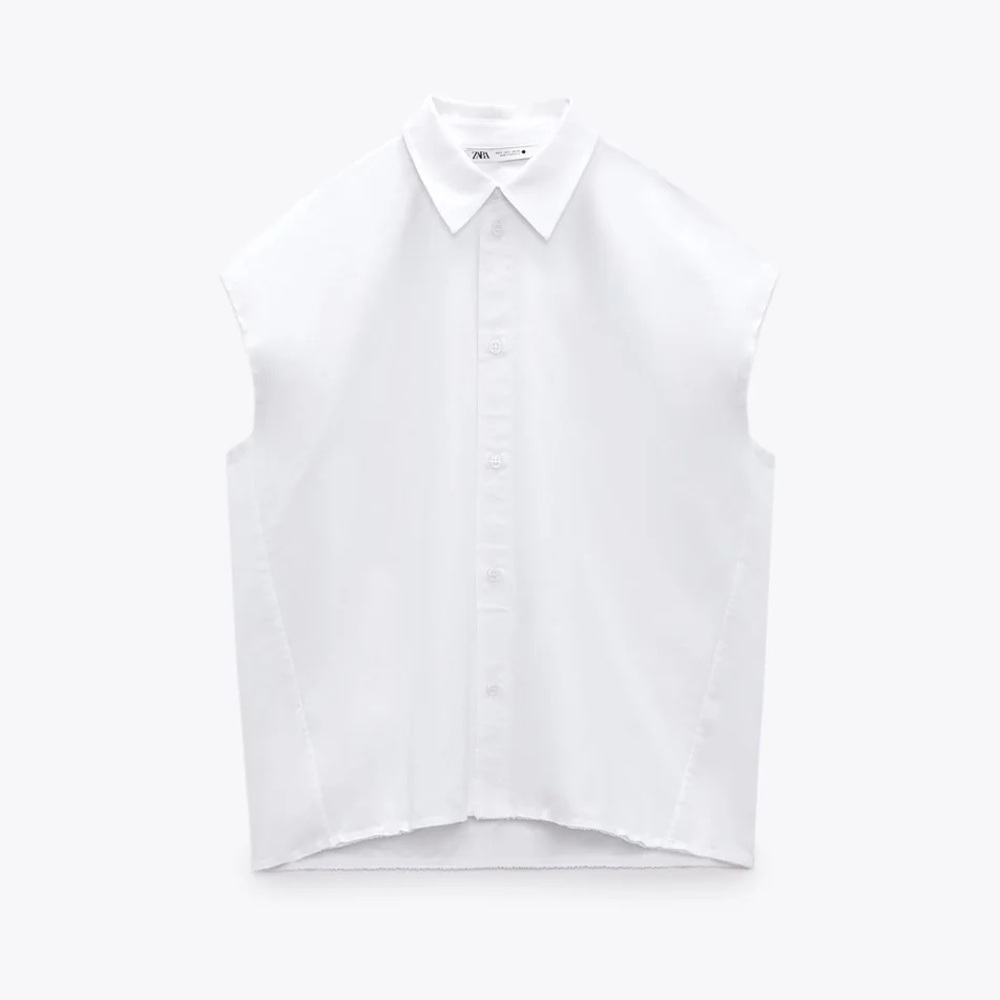 Zara White Button Down Shirt